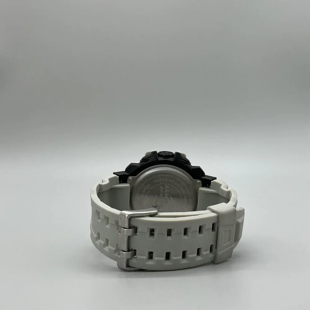 Armitron WR330FT Mens Watch 52mm Yellow Digital White Resin Day Date White Case